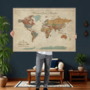 Personalized Push Pin World Map Canvas – Custom Framed by MyGreatCanvas | Canvas Wall Art Prints | Photo Prints & Wall Decor