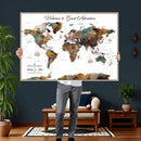 Customizable Framed World Map Canvas Print – Personalized by MyGreatCanvas | Canvas Wall Art Prints | Photo Prints & Wall Decor