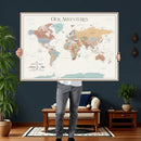Custom Push Pin World Map Wall Art Canvas Print – by MyGreatCanvas | Canvas Wall Art Prints | Photo Prints & Wall Decor