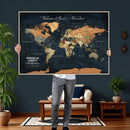 Personalized World Map Canvas – Custom Framed Push Pin by MyGreatCanvas | Canvas Wall Art Prints | Photo Prints & Wall Decor
