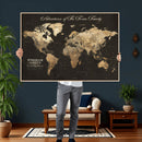 Personalized Push Pin World Map Canvas – Custom Framed by MyGreatCanvas | Canvas Wall Art Prints | Photo Prints & Wall Decor