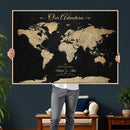 Personalized Push Pin World Map Canvas – Custom Framed by MyGreatCanvas | Canvas Wall Art Prints | Photo Prints & Wall Decor