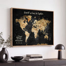Framed Personalized Push Pin World Map – Custom Travel