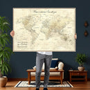 Personalized Push Pin World Map Canvas Print – Custom by MyGreatCanvas | Canvas Wall Art Prints | Photo Prints & Wall Decor