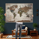 World Map Canvas Print – Framed Detailed Map of the World by MyGreatCanvas | Canvas Wall Art Prints | Photo Prints & Wall Decor
