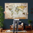 Personalized World Map Canvas Print – Colorful Watercolor by MyGreatCanvas | Canvas Wall Art Prints | Photo Prints & Wall Decor