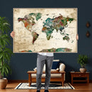 World Map Canvas Print – Framed Detailed Map of the World by MyGreatCanvas | Canvas Wall Art Prints | Photo Prints & Wall Decor