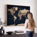 World Map Canvas Print – Detailed Map of the World Wall Art
