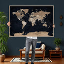 Grunge Wall Art World Map Canvas Print by MyGreatCanvas | Canvas Wall Art Prints | Photo Prints & Wall Decor