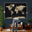 World Map Wall Art Print – Detailed Map of the World Wall by MyGreatCanvas | Canvas Wall Art Prints | Photo Prints & Wall Decor