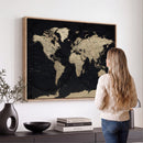 World Map Wall Art Print – Detailed Map of the World Wall