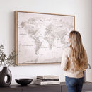 World Map Canvas Print – Detailed Map of the World Wall Art