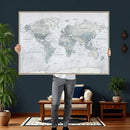 World Map Canvas Print – Detailed Map of the World Wall Art