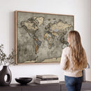 World Map Canvas Print – Detailed Map of the World Wall Art