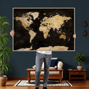 Extra Large World Map Canvas Print – Detailed Map Classic
