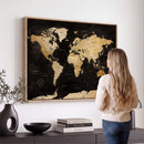 Extra Large World Map Canvas Print – Detailed Map Classic