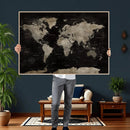 Detailed World Map Wall Art Print - Large Framed World Map