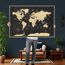 World Map Canvas Print – Detailed Map of the World Wall Art by MyGreatCanvas | Canvas Wall Art Prints | Photo Prints & Wall Decor