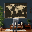 World Map Canvas Print – Framed World Map Wall Art for