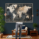 World Map Canvas Print – Detailed Map of the World Wall Art by MyGreatCanvas | Canvas Wall Art Prints | Photo Prints & Wall Decor