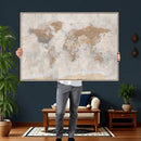 Detailed World Map Wall Art Canvas Print for Home and Office Decor by MyGreatCanvas | Canvas Wall Art Prints | Photo Prints & Wall Decor