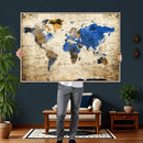 World Map Canvas Print – Colorful Abstract Travel Map, by MyGreatCanvas | Canvas Wall Art Prints | Photo Prints & Wall Decor