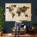 World Map Canvas Print – Framed Travel Map Wall Art for by MyGreatCanvas | Canvas Wall Art Prints | Photo Prints & Wall Decor