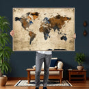 World Map Wall Art Canvas Print, Modern Decorative Framed by MyGreatCanvas | Canvas Wall Art Prints | Photo Prints & Wall Decor