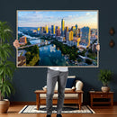 Austin Skyline Wall Art Canvas Print, Austin Downtown Night by MyGreatCanvas | Canvas Wall Art Prints | Photo Prints & Wall Decor