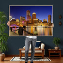 Boston Wall Art Canvas Print, Boston City Downtown Night by MyGreatCanvas | Canvas Wall Art Prints | Photo Prints & Wall Decor