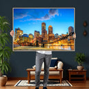 Boston Wall Art Canvas Print, Boston City Downtown Night by MyGreatCanvas | Canvas Wall Art Prints | Photo Prints & Wall Decor