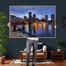 Boston Wall Art Canvas Print, Boston City Downtown Night by MyGreatCanvas | Canvas Wall Art Prints | Photo Prints & Wall Decor