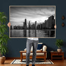 Chicago Wall Art Canvas Print, Chicago City Downtown Night by MyGreatCanvas | Canvas Wall Art Prints | Photo Prints & Wall Decor