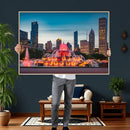 Chicago Wall Art Canvas Print - Chicago City Downtown Night by MyGreatCanvas | Canvas Wall Art Prints | Photo Prints & Wall Decor