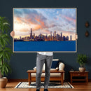 Chicago Wall Art Canvas Print - Chicago City Downtown Night by MyGreatCanvas | Canvas Wall Art Prints | Photo Prints & Wall Decor