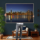 Chicago Wall Art Canvas Print - Chicago City Downtown Night by MyGreatCanvas | Canvas Wall Art Prints | Photo Prints & Wall Decor