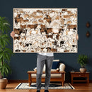 Large Longhorn Wall Art Canvas Print - Abstract Cow Animal by MyGreatCanvas | Canvas Wall Art Prints | Photo Prints & Wall Decor