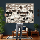 Abstract Texas Longhorn Print - Longhorn Herd Print for by MyGreatCanvas | Canvas Wall Art Prints | Photo Prints & Wall Decor