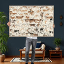 Farmhouse Longhorn Wall Art Canvas Print - Abstract Farm by MyGreatCanvas | Canvas Wall Art Prints | Photo Prints & Wall Decor