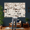 Abstract Texas Cow Canvas Print for Cabin and Western Home by MyGreatCanvas | Canvas Wall Art Prints | Photo Prints & Wall Decor