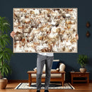 Farmhouse Bighorn Sheep Wall Art Canvas Print - Abstract by MyGreatCanvas | Canvas Wall Art Prints | Photo Prints & Wall Decor