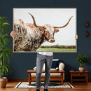 Texas Catle Longhorn Wall Art Canvas Print for Farmhouse by MyGreatCanvas | Canvas Wall Art Prints | Photo Prints & Wall Decor