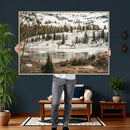 Snowy Mountain Landscape Wall Art Canvas Print, Alpine Pine by MyGreatCanvas | Canvas Wall Art Prints | Photo Prints & Wall Decor