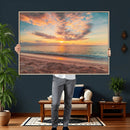Sunset Beach Wall Art Canvas Print – Soft Coastal by MyGreatCanvas | Canvas Wall Art Prints | Photo Prints & Wall Decor