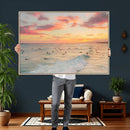 Sunset Beach Wall Art Canvas Print – Soft Coastal by MyGreatCanvas | Canvas Wall Art Prints | Photo Prints & Wall Decor