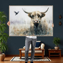 Abstract Highland Cow Animal Wall Art Canvas Print by MyGreatCanvas | Canvas Wall Art Prints | Photo Prints & Wall Decor