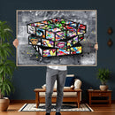Graffiti Cube Abstract Street Art Wall Art Canvas Print by MyGreatCanvas | Canvas Wall Art Prints | Photo Prints & Wall Decor
