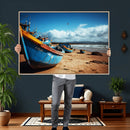 Fishing Boats Wall Art Canvas Print, Coastal Boat Beach by MyGreatCanvas | Canvas Wall Art Prints | Photo Prints & Wall Decor
