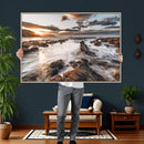 Rocky Coast Ocean Sunset Wall Art Canvas Print, Dramatic by MyGreatCanvas | Canvas Wall Art Prints | Photo Prints & Wall Decor