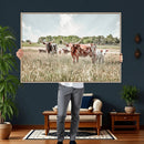 Texas Longhorn Cattle Wall Art Canvas Print: Western Ranch by MyGreatCanvas | Canvas Wall Art Prints | Photo Prints & Wall Decor